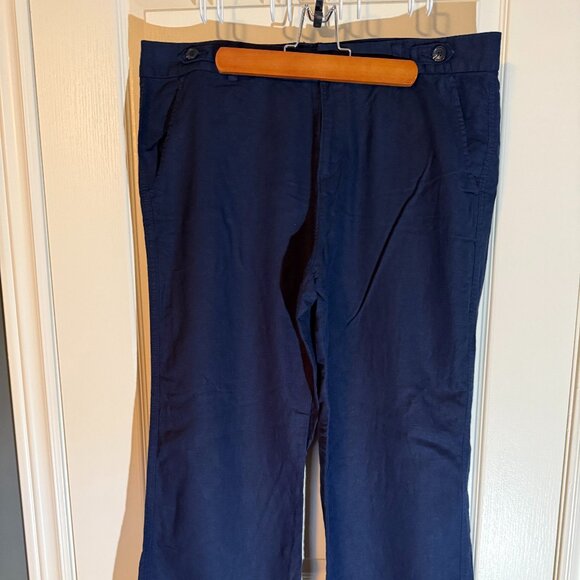 EUC Navy Linen Banana Republic Pants Size 12 - Picture 1 of 3
